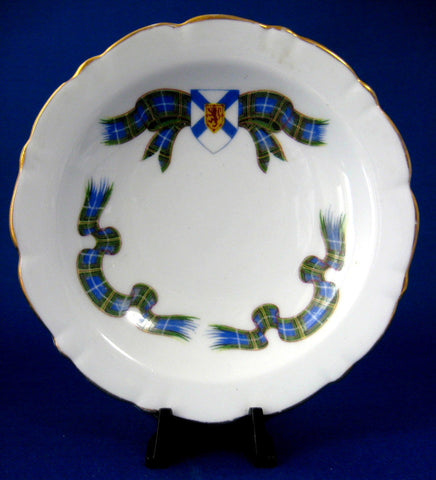 Plate Adderley Nova Scotia Tartan Pin Dish Canada England Souvenir Bone China