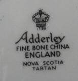 Plate Adderley Nova Scotia Tartan Pin Dish Canada England Souvenir Bone China