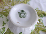Aynsley Shamrock Cream And Sugar Green Irish Shamrocks 1950s Pedestal English Bone China