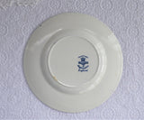 Blue Transferware Playtime Plate Barratts England Dessert Pie 1950s Ironstone