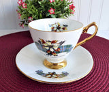 Cup And Saucer British Columbia Tartan 1950s Canadian Souvenir Bone China