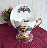 Cup And Saucer British Columbia Tartan 1950s Canadian Souvenir Bone China
