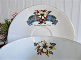 Cup And Saucer British Columbia Tartan 1950s Canadian Souvenir Bone China