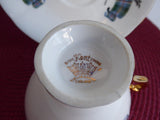 Cup And Saucer British Columbia Tartan 1950s Canadian Souvenir Bone China