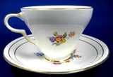 Floral Bouquet Cup And Saucer English Bone China Clare 1950s Pretty Floral
