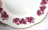 Purple Ivy Leaves Saucer Only 1950s English Bone China Clare England
