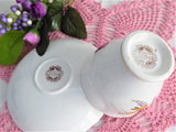 Pink Carnations Cup and Saucer Colclough Wild Flower Bouquets 1950s