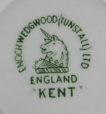 Cup And Saucer Kent Floral Green Transferware Wedgwood 1950s England
