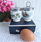 Royal Worcester Egg Coddler Pair Birds Single 1950 Porcelain Original Box