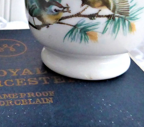 Vintage Porcelain Egg Coddler Birds Single Royal Worcester 