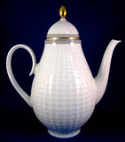 Coffee Pot Mid Century Eschenbach Bavaria Germany Gold trim Retro 1950s Tall Tea Pot
