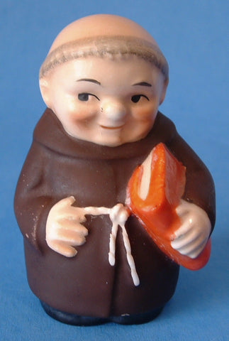Goebel Friar Tuck Red Bible Salt Shaker Hummel Little Monk West Germany 1950s