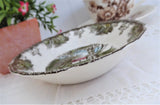 Johnson Brothers Friendly Village Sauce Bowl Coupe Stone Wall English Teabag Caddy Coaster 1950s