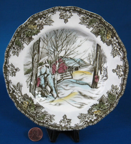 Johnson Brothers Friendly Village Bread Plate Sugar Maples English Made 1950-1960s