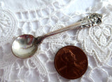 Vintage Sterling Silver Salt Spoon Wallace Silver USA Grande Baroque 1950s