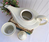 Hall Teapot Aladdin Shape With Infuser Autumn Leaf Jewel Tea 1950s