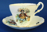 Mr Pickwick Cup And Saucer English Bone China Dickens 1950s