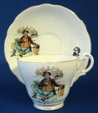 Mr Pickwick Cup And Saucer English Bone China Dickens 1950s