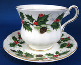 Cup And Saucer Christmas Royal Grafton Noel Holidays 1950s England