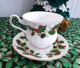 Cup And Saucer Christmas Royal Grafton Noel Holidays 1950s England