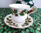 Cup And Saucer Christmas Royal Grafton Noel Holidays 1950s England