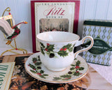 Cup And Saucer Christmas Royal Grafton Noel Holidays 1950s England