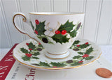 Cup And Saucer Christmas Noel Royal Tuscan Demi 1950s England