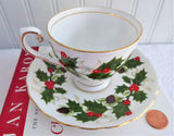 Cup And Saucer Christmas Noel Royal Tuscan Demi 1950s England