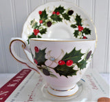 Cup And Saucer Christmas Noel Royal Tuscan Demi 1950s England