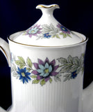 Paragon Cherwell Coffee Pot England Retro Tall Teapot 1950s Purple Blue Sage