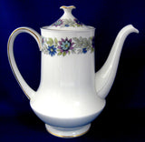 Paragon Cherwell Coffee Pot England Retro Tall Teapot 1950s Purple Blue Sage