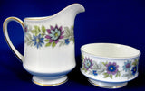 Paragon Cherwell Cream And Sugar Set England Retro Jug Lavender Green 1950s