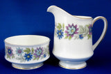 Paragon Cherwell Cream And Sugar Set England Retro Jug Lavender Green 1950s