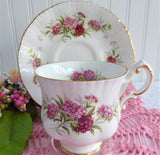 Paragon Cup And Saucer Sweet Williams English Flowers Series Elizabeth Warrant 1960s