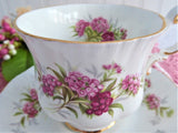 Paragon Cup And Saucer Sweet Williams English Flowers Series Elizabeth Warrant 1960s