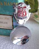 Port Talbot Wales Tea Caddy Spoon 1940s Souvenir Chromium Plate Enamel Tea Scoop