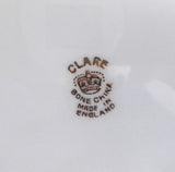 Cake Serving Plate Purple Leaves Clare England 1950s Sandwich Bone China