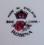 Rosina Tall Tea Cup and Saucer Roses Pink Bone China English 1950s