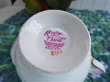 Roslyn Ambleside Cup And Saucer Pink Poppies Daisies 1950s English Bone China