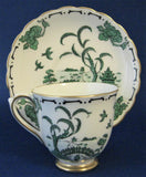 Cup And Saucer Royal Chelsea Pekin Green Oriental 1950s Demitasse Charming