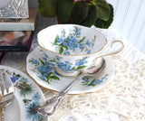 Forget-Me-Not Cup And Saucer Royal Albert Vintage English Bone China 1950s