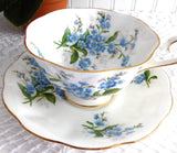 Forget-Me-Not Cup And Saucer Royal Albert Vintage English Bone China 1950s