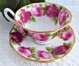 Old English Rose Royal Albert Cup And Saucer 1950s Avon shape Brush Gold