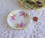 Royal Chelsea Butter Pat English Butter Chip Astilbe 1950s Teabag Caddy Ring Dish