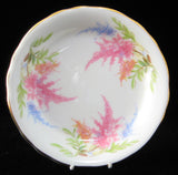 Royal Chelsea Butter Pat English Butter Chip Astilbe 1950s Teabag Caddy Ring Dish