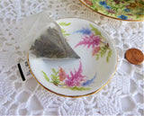 Royal Chelsea Butter Pat English Butter Chip Astilbe 1950s Teabag Caddy Ring Dish