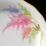 Royal Chelsea Butter Pat English Butter Chip Astilbe 1950s Teabag Caddy Ring Dish