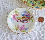 Royal Chelsea Butter Pat English Butter Chip Astilbe 1950s Teabag Caddy Ring Dish