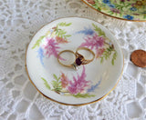 Royal Chelsea Butter Pat English Butter Chip Astilbe 1950s Teabag Caddy Ring Dish