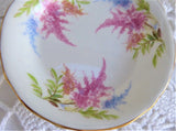 Royal Chelsea Butter Pat English Butter Chip Astilbe 1950s Teabag Caddy Ring Dish